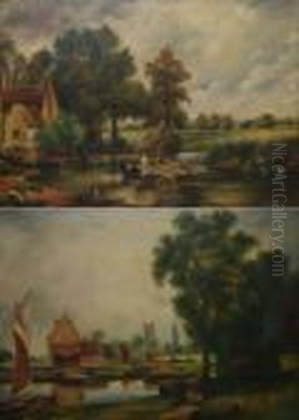 The Haywain; And One Other Oil Painting by John Constable