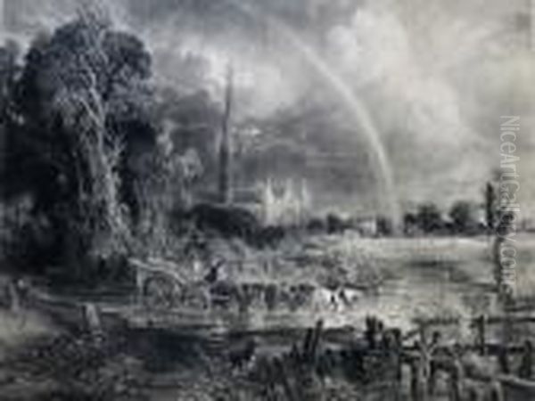 The Rainbow, Salisbury Cathedral Oil Painting by John Constable