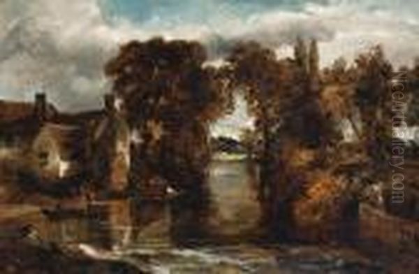 The Mill Stream Oil Painting by John Constable