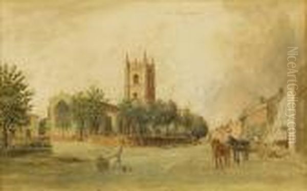 Dedman Church Oil Painting by John Constable