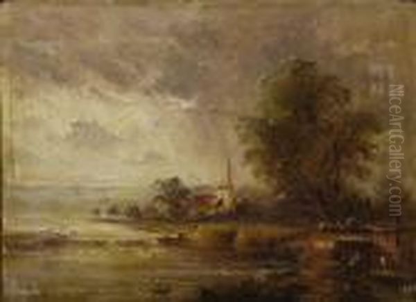 View Of A Cathedral Oil Painting by John Constable