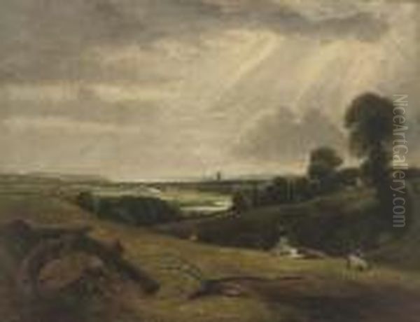 A View Of Dedham Vale Oil Painting by John Constable