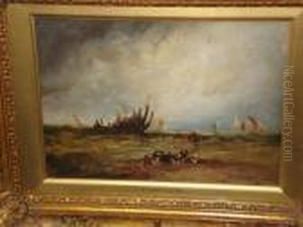 A Derelict Essex Mud Flats Oil Painting by John Constable