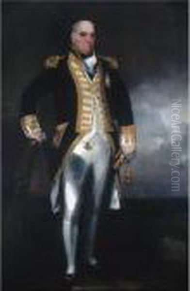 Portrait Of Rear-admiral Thomas Western Oil Painting by John Constable