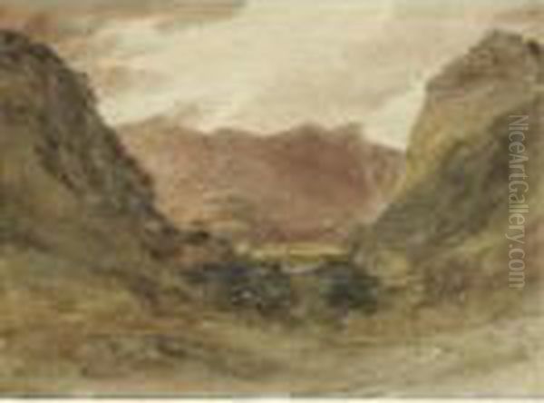 View In Borrowdale Oil Painting by John Constable