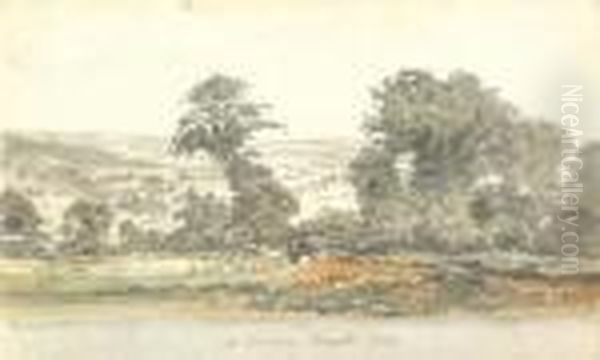 At Bushey Heath 1824 Oil Painting by John Constable