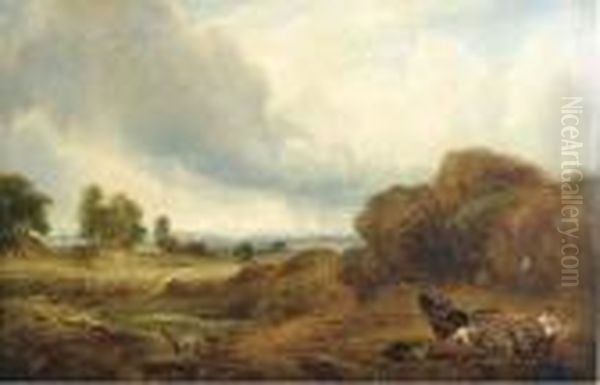 Hampstead Heath Oil Painting by John Constable