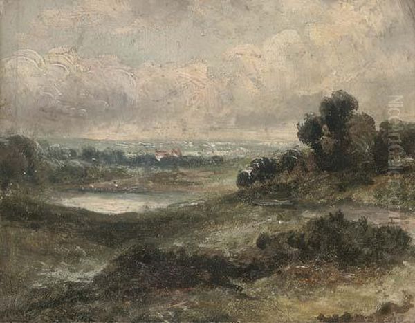 Hampstead Heath Oil Painting by John Constable