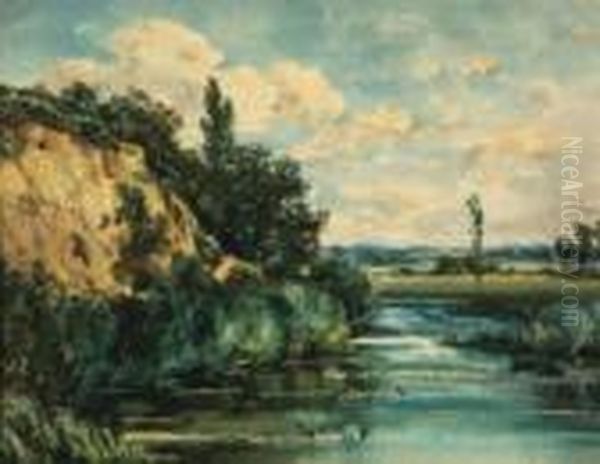 After. A River Landscape Oil Painting by John Constable