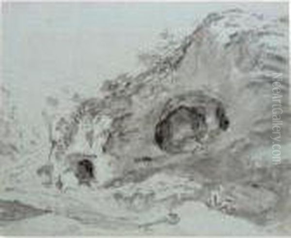 Dove Hole, Derbyshire Oil Painting by John Constable