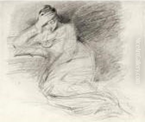 Study Of A Girl Reading Oil Painting by John Constable