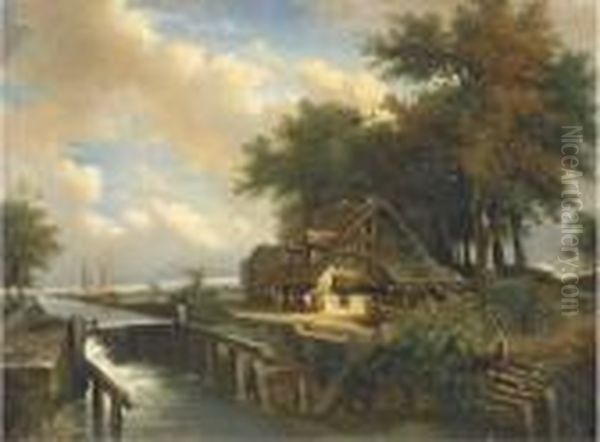 The Lock Oil Painting by John Constable