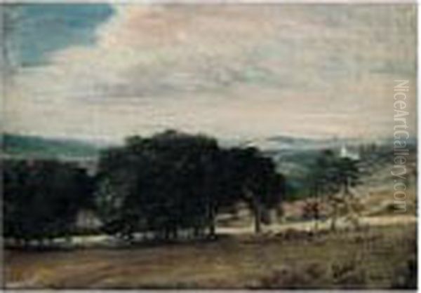 Dedham Vale Oil Painting by John Constable