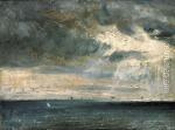 A Storm Off The Coast Oil Painting by John Constable