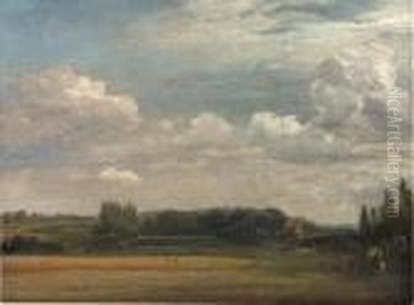 View Towards The Rectory, From East Bergholt House Oil Painting by John Constable