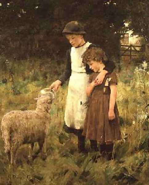 The Orphans Oil Painting by Georges Sheridan Knowles