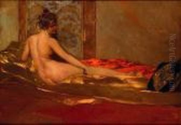 Odalisque Oil Painting by Benjamin Jean Joseph Constant