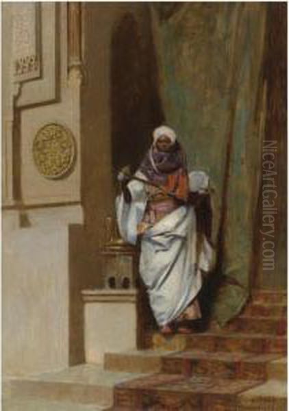 Man Of Tangiers Oil Painting by Benjamin Jean Joseph Constant