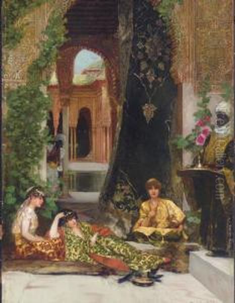 Harem Women Oil Painting by Benjamin Jean Joseph Constant