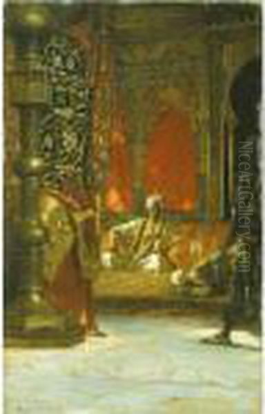 Hommage Au Sultan Oil Painting by Benjamin Jean Joseph Constant