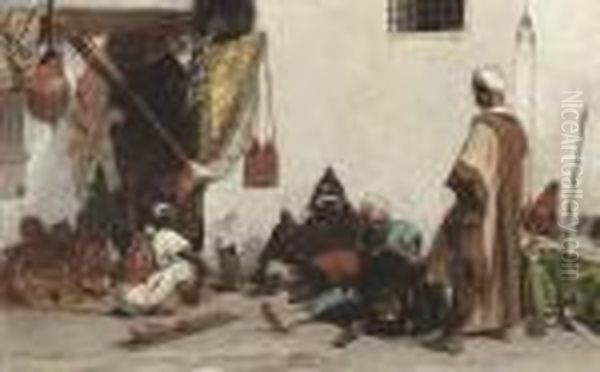 The Tailor's Shop Oil Painting by Benjamin Jean Joseph Constant