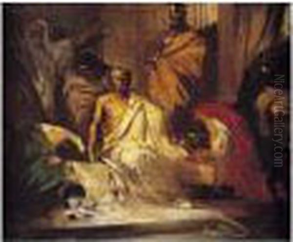 La Mort De Seneque Oil Painting by Benjamin Jean Joseph Constant