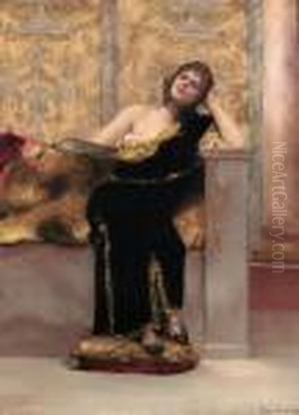 The Odalisque Oil Painting by Benjamin Jean Joseph Constant