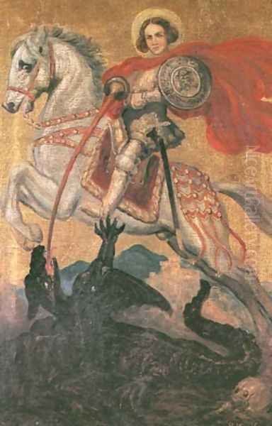 St. George Oil Painting by Hans Kugler