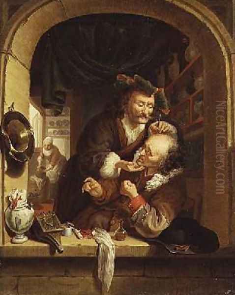 The Barber Surgeon Oil Painting by Issac Koedyck (Koedijck)