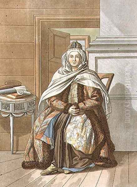 Tartar Woman from Tomsk Oil Painting by E. Karnejeff