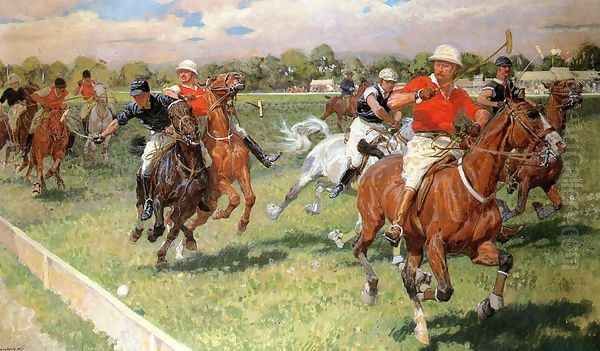 The Polo Game Oil Painting by Ludwig Koch