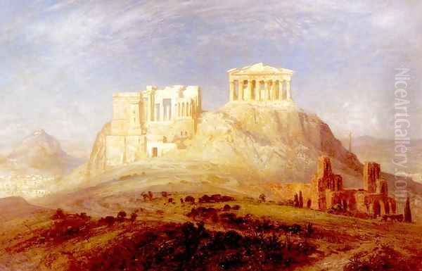 The Acropolis, Athens Oil Painting by Ernst Carl Eugen Koerner