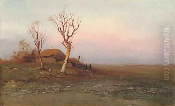 Early evening Oil Painting by Arkhip Ivanovich Kuindzhi