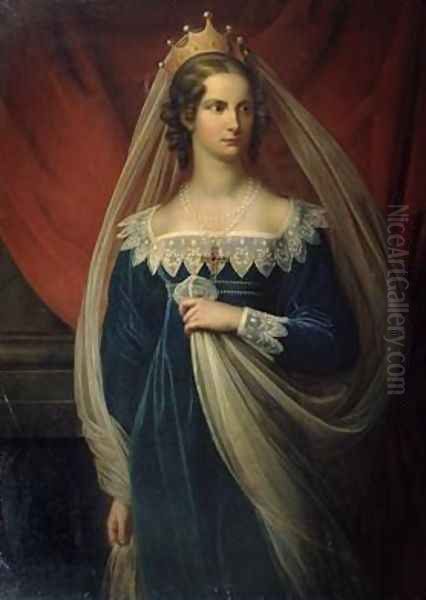 Portrait of Princess Charlotte von Preussen Oil Painting by Gerhard von Kugelgen