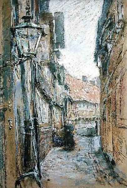 Street at Teilfeld Oil Painting by Gotthardt Kuehl