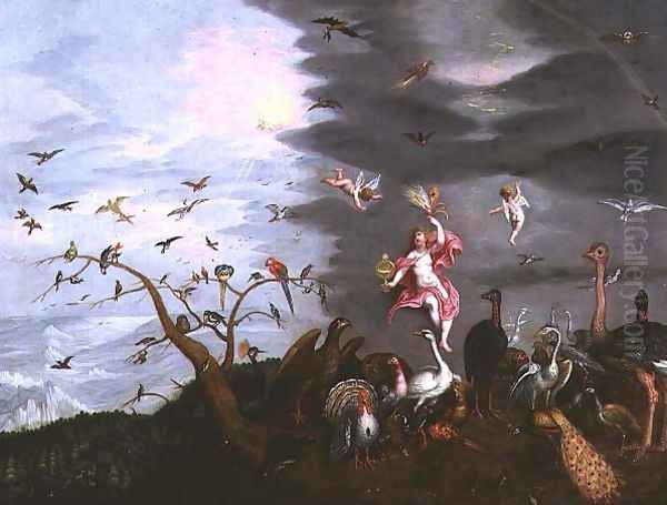 An Allegory of Air Oil Painting by Ferdinand van Kessel