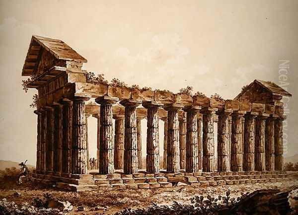 The Temple of Concord at Agrigentum Oil Painting by Franz Kaisermaan