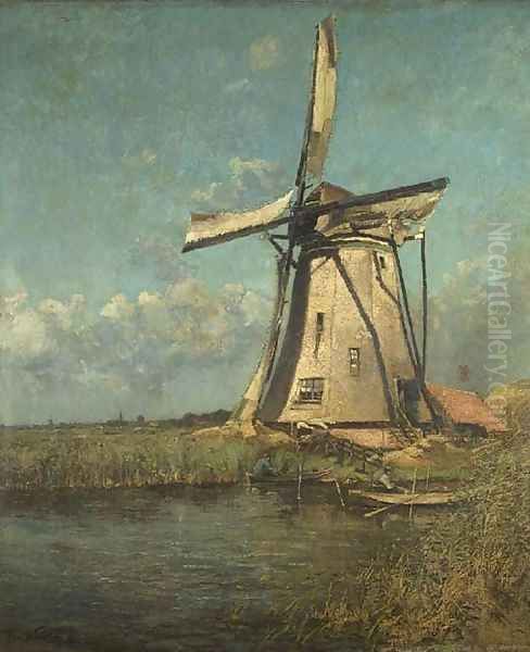 The windmill Oil Painting by Paul Kuhstoss