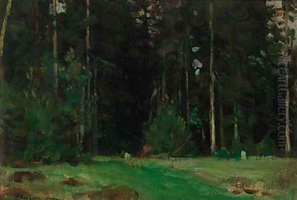 Toward the Forest Oil Painting by Nikolai Alexandrovich Klodt