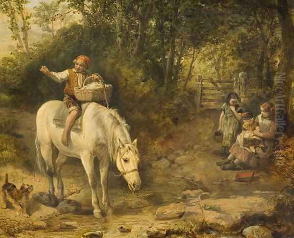 The Watering Place Oil Painting by William Knight Keeling