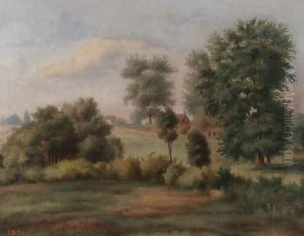 East Park, Near South Reservoir, Philadelphia Oil Painting by August Kollner