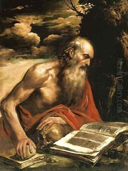 Saint Jerome Oil Painting by Bernhard Keil