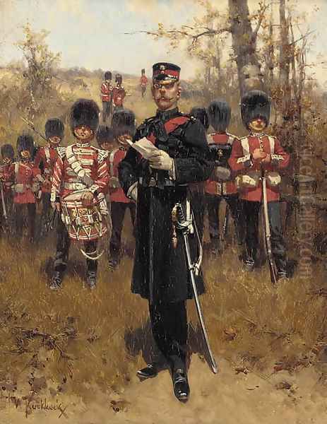 Grenadier Guards Oil Painting by Hermanus Willem Koekkoek