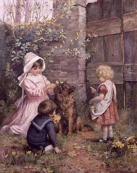 The Collies Birthday Oil Painting by William Gunning King