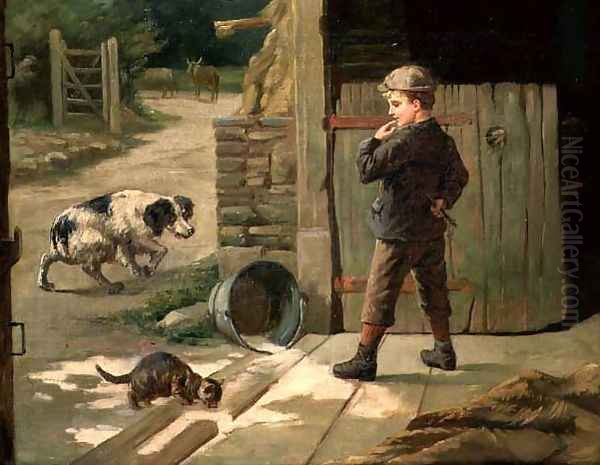 Who is the Culprit Oil Painting by William Gunning King