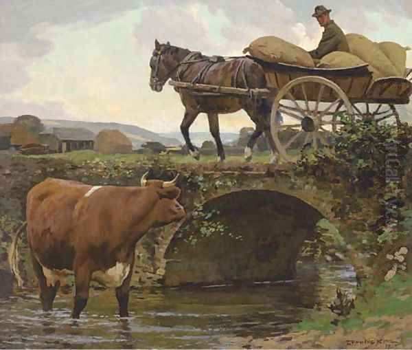 On the way home Oil Painting by William Gunning King