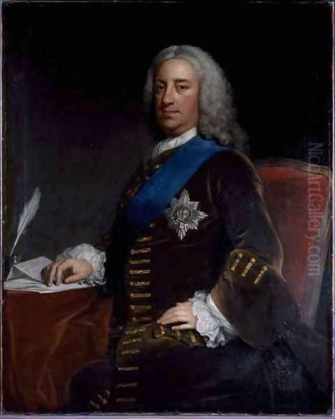 Portrait of William Cavendish 3rd Duke of Devonshire Oil Painting by George Knapton