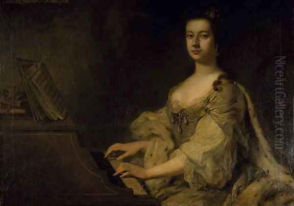 Portrait of Lady Charlotte Boyle Oil Painting by George Knapton