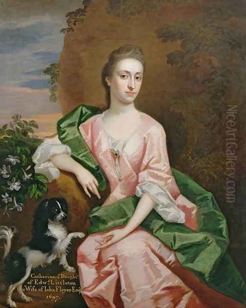 Catharine Littleton wife of John Floyer Oil Painting by Sir Godfrey Kneller