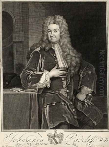 John Radcliffe 2 Oil Painting by Sir Godfrey Kneller